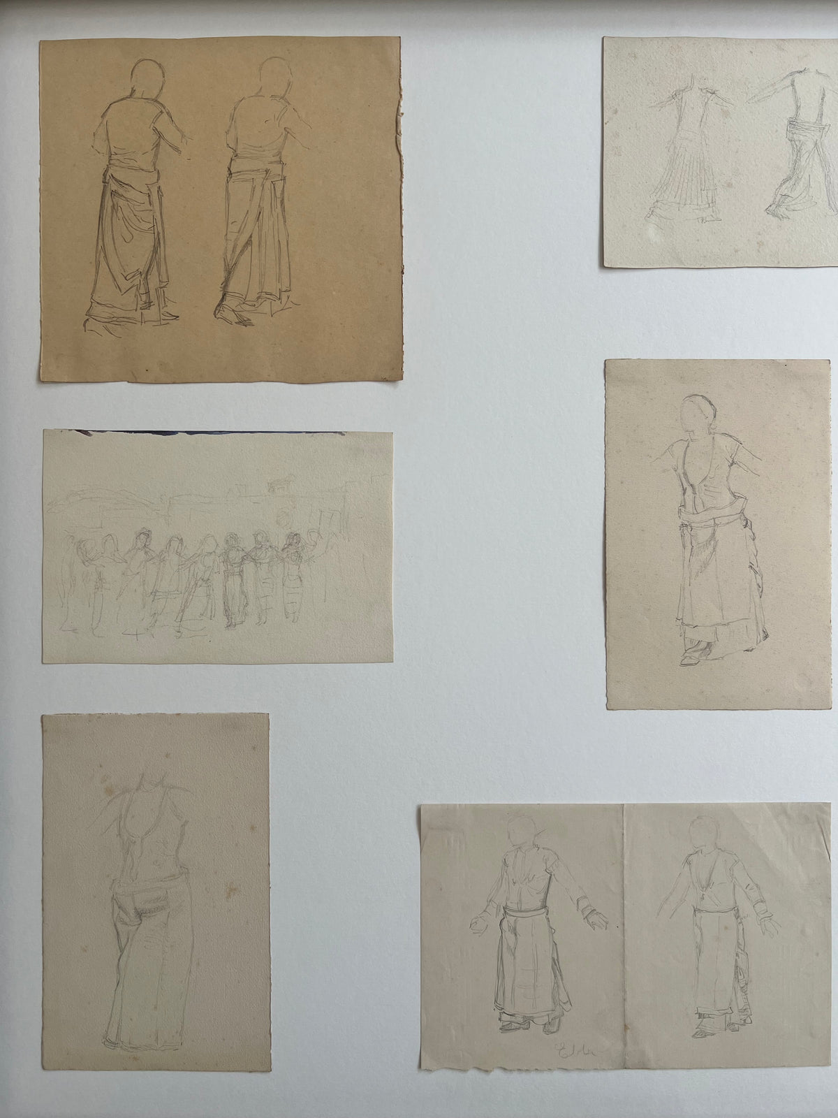 Niels Skovgaard. Nine studys of dancing women, Megara