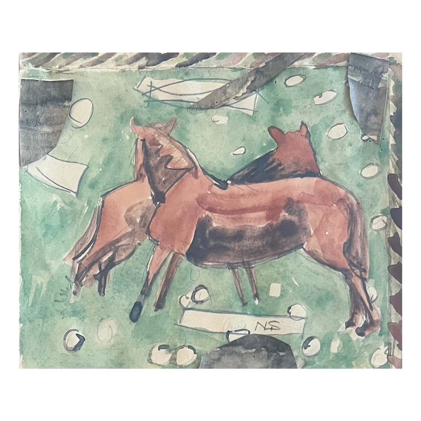 Niels Larsen Stevns. Two horses