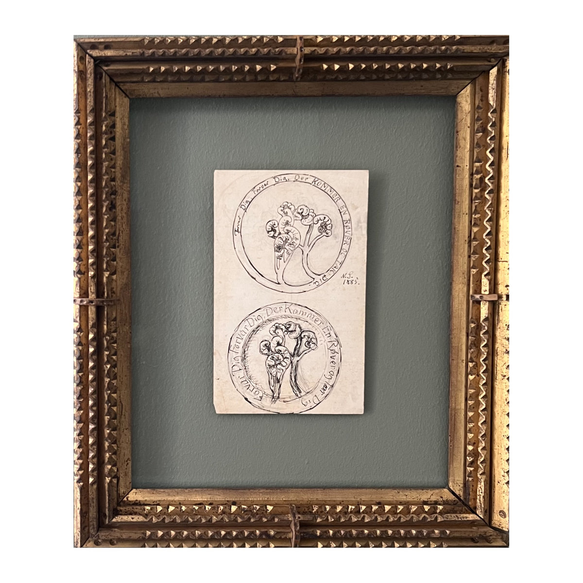 Niels Skovgaard. Sketches for a ceramic dish, 1885