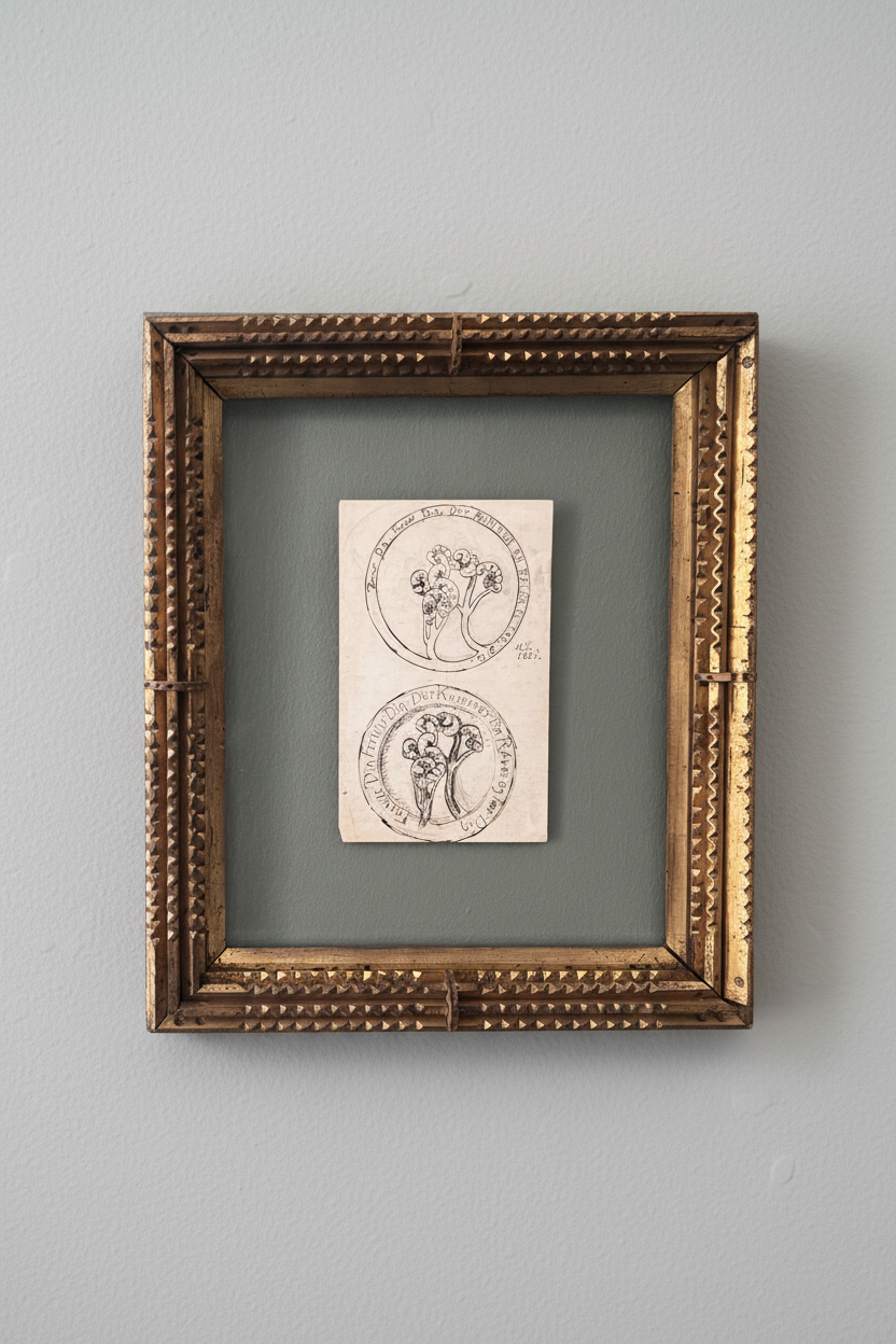 Niels Skovgaard. Sketches for a ceramic dish, 1885