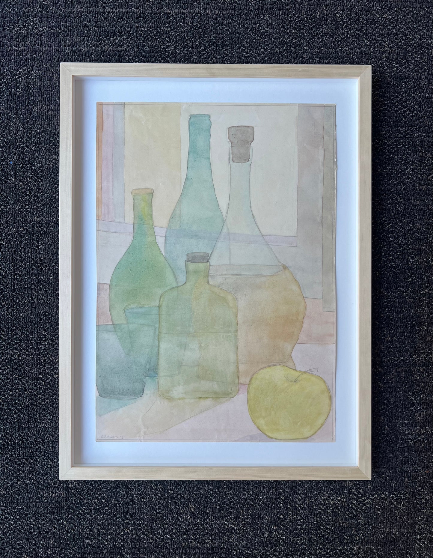 Elsa Nielsen. Stillife with bottles, 1953