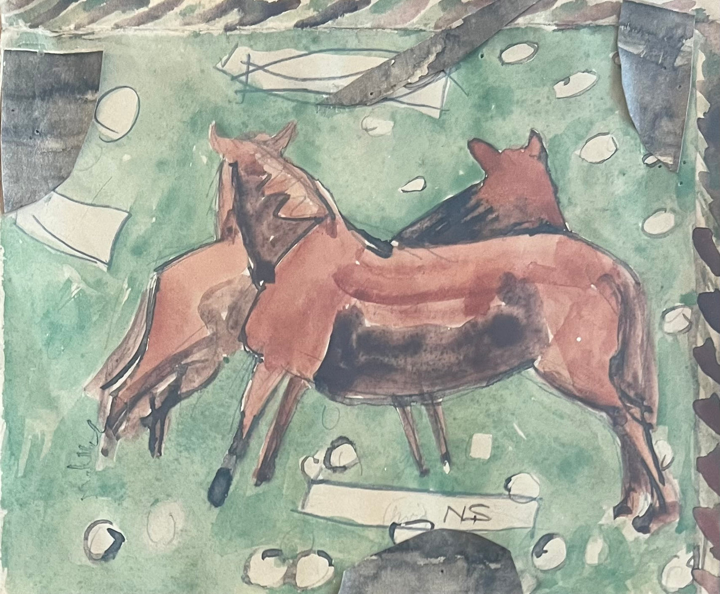 Niels Larsen Stevns. Two horses