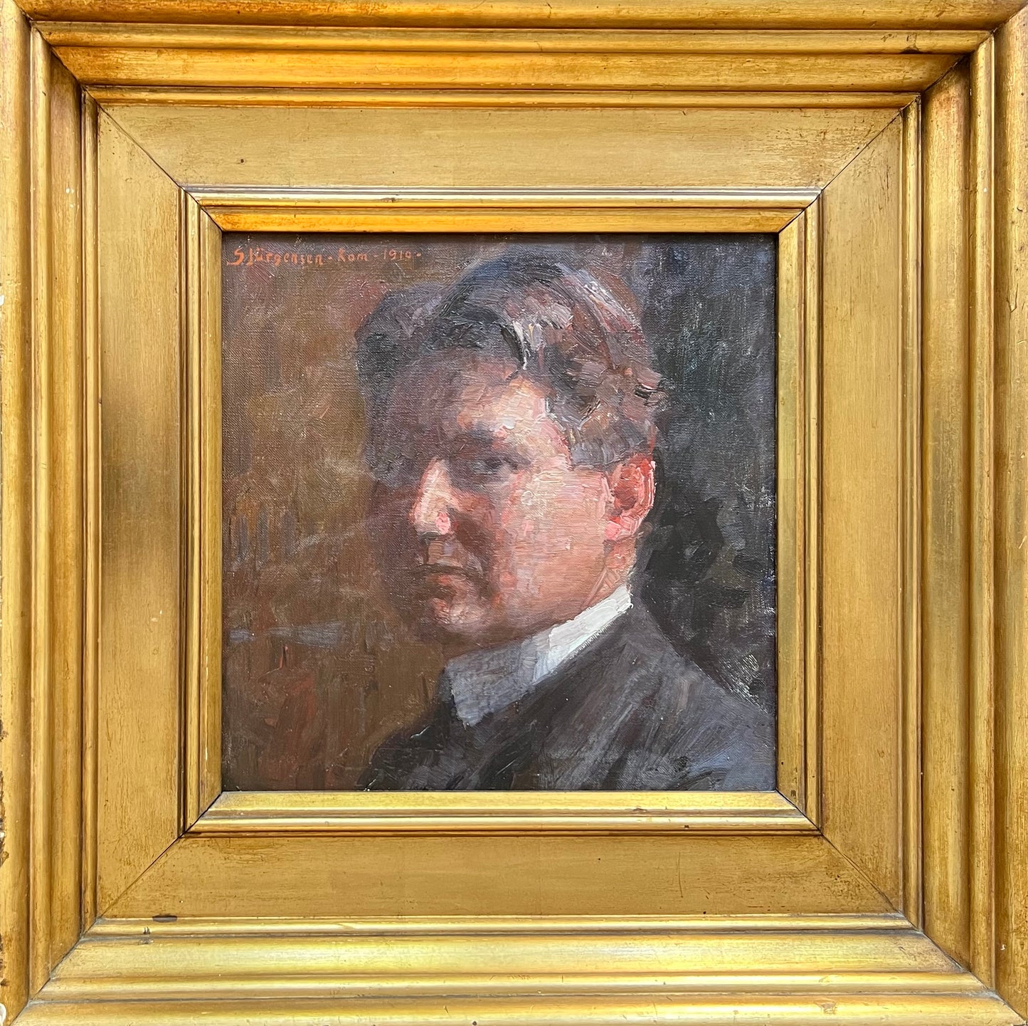 Sophus Jürgensen. The artist's self-portrait, Rome, 1910
