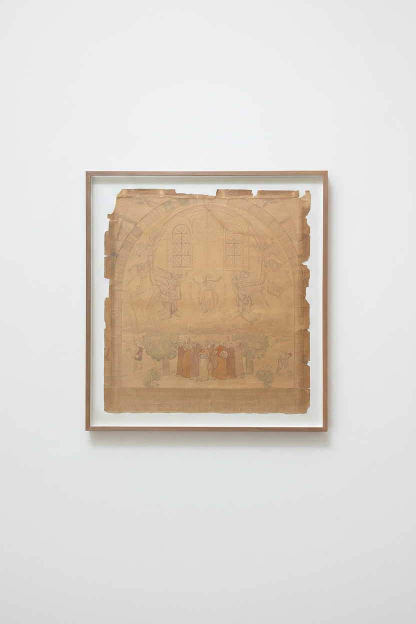 Joakim Skovgaard. Sketch for fresco in Viborg Domkirke