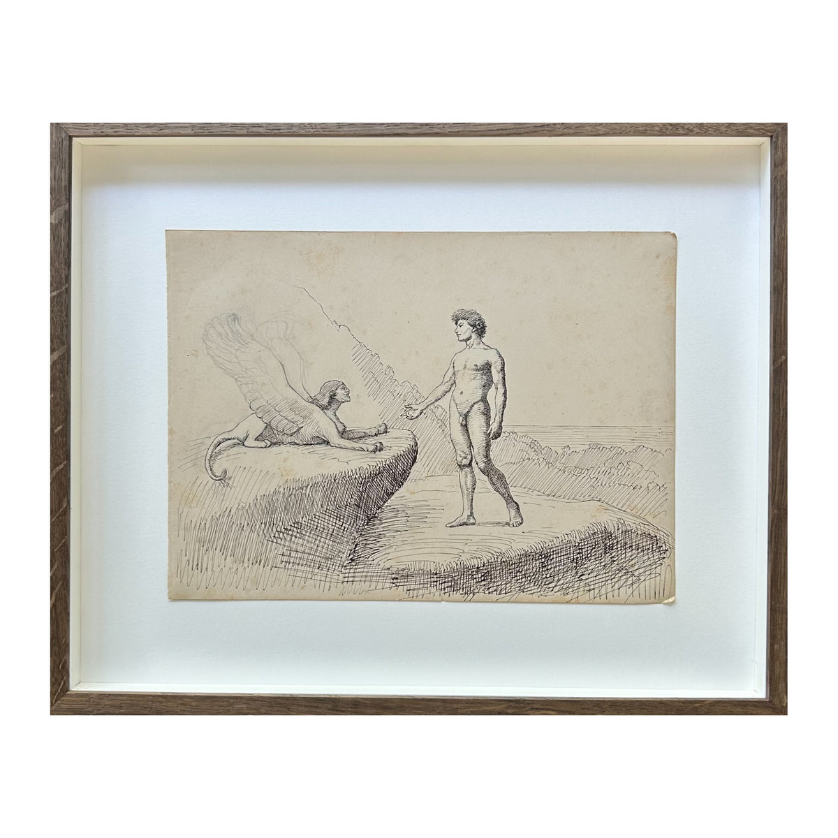 Niels Skovgaard. "Ødipus og Sfinxen", ca. 1886