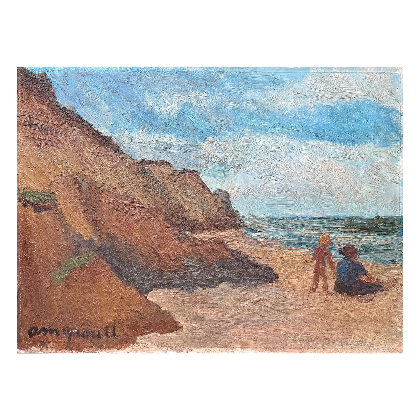 Anne Margrethe Grosell. Study from the beach