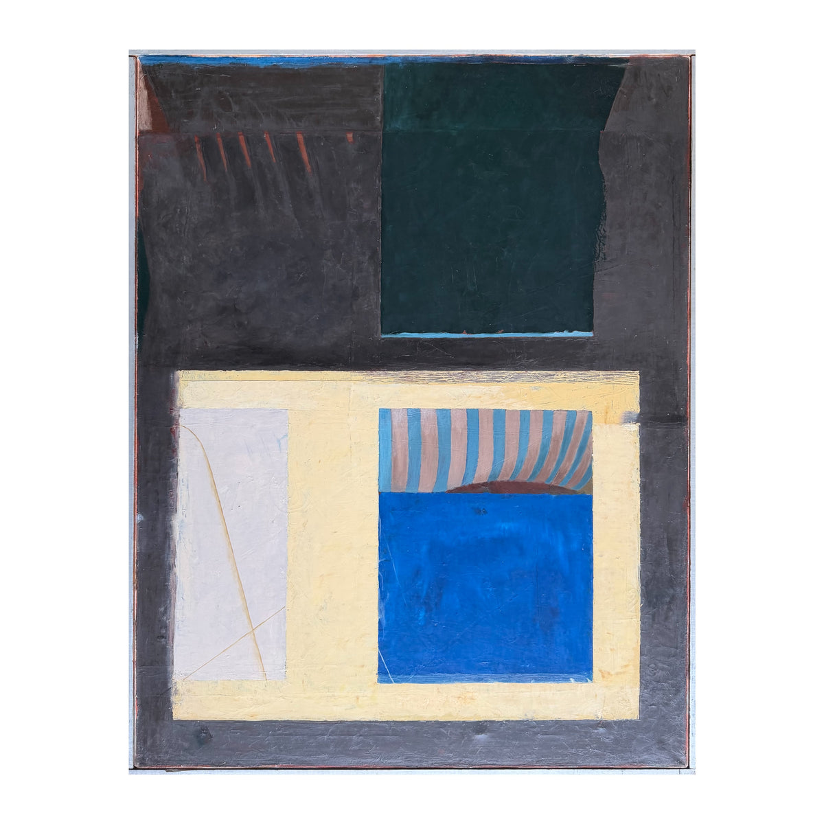 Ena Dam. “Vindue spejling med blåt”, 1975