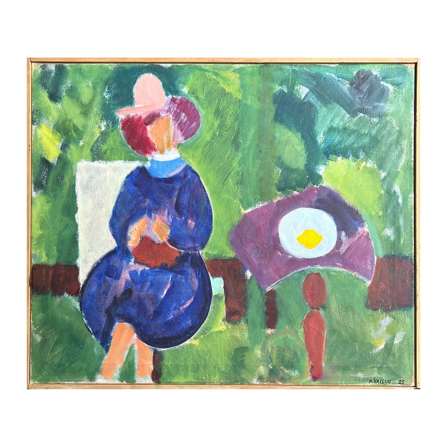 Mogens Valeur. Composition with woman, 1985