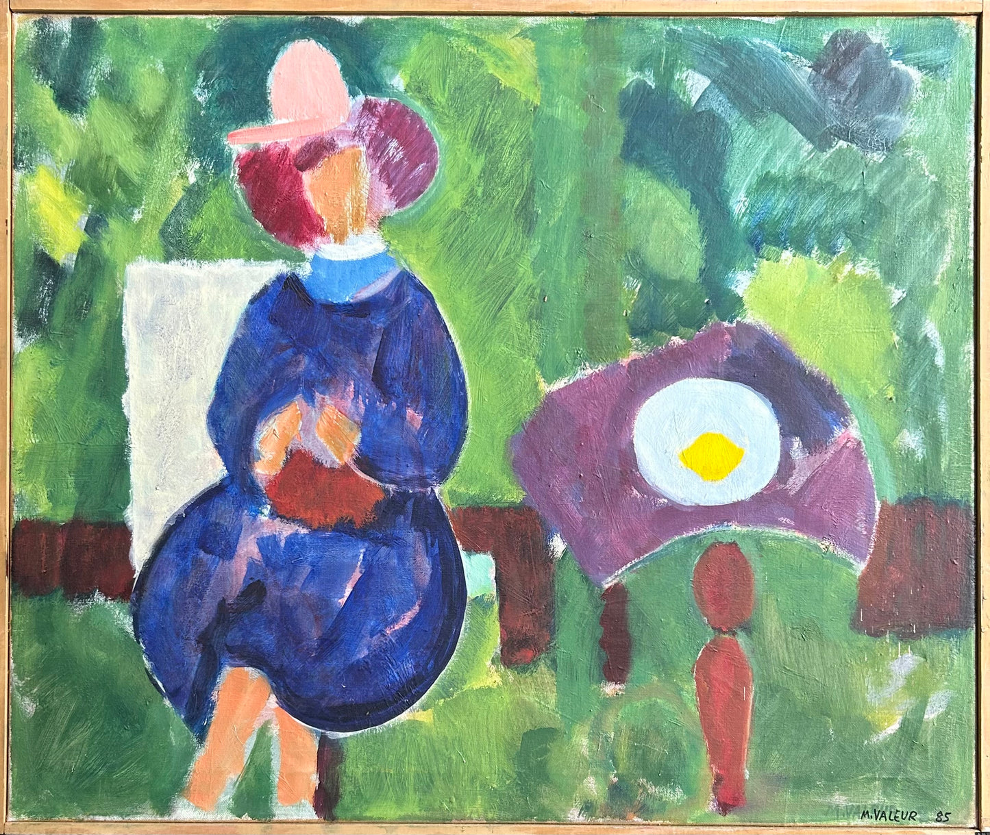 Mogens Valeur. Composition with woman, 1985