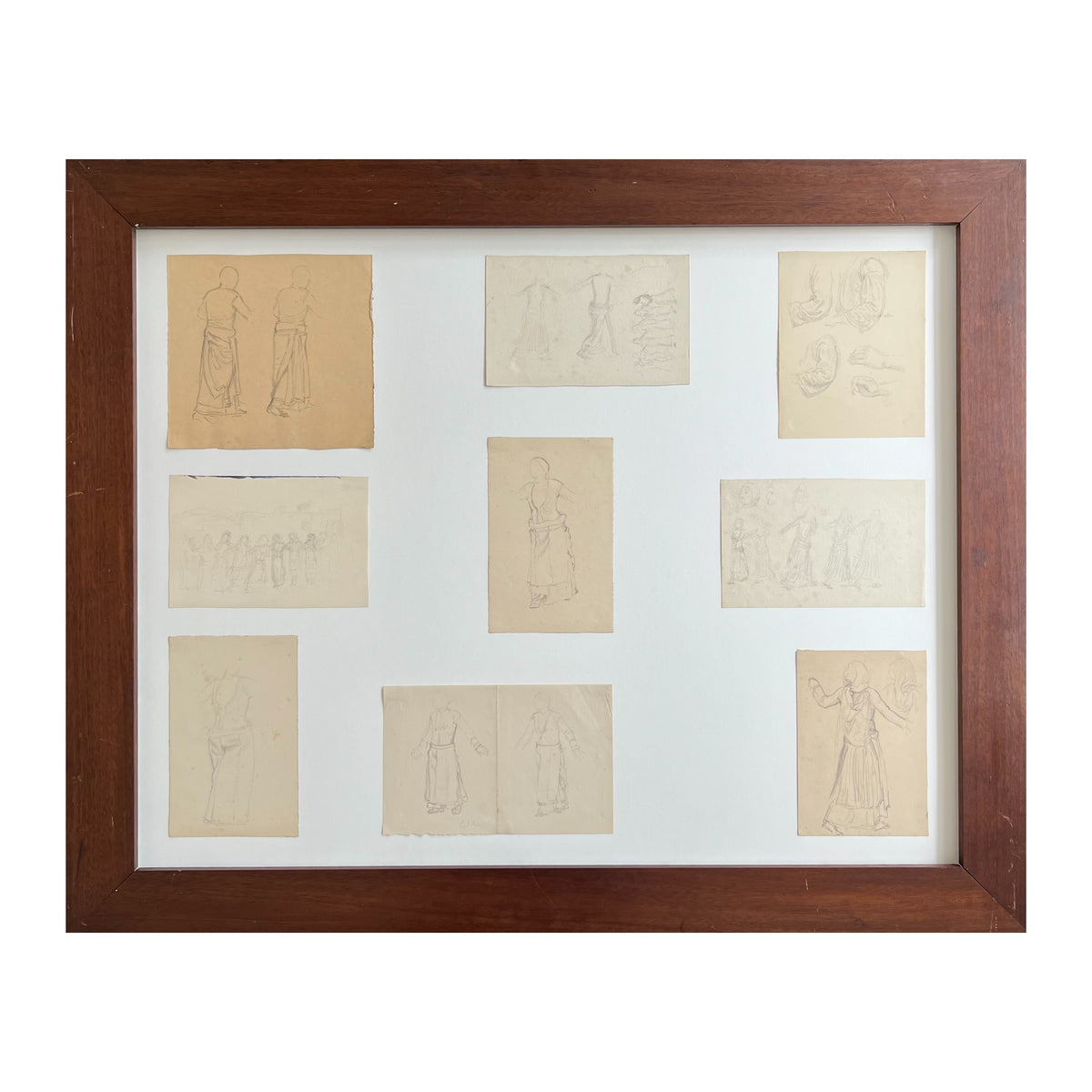 Niels Skovgaard. Nine studys of dancing women, Megara