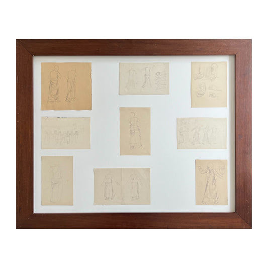 Niels Skovgaard. Nine studys of dancing women, Megara