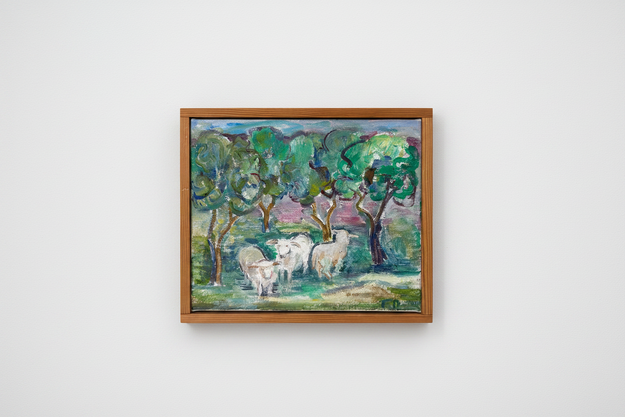 Therese Dragshøj. Landscape with sheep