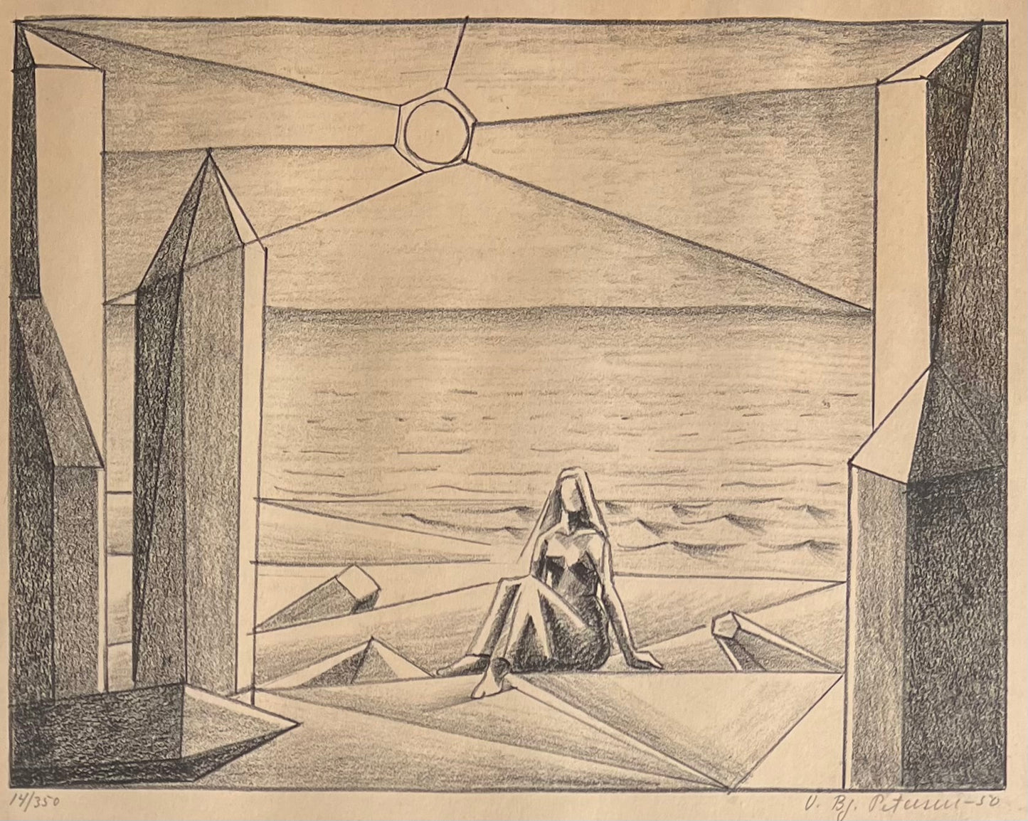 Vilhelm Bjerke-Petersen. Composition, 1950