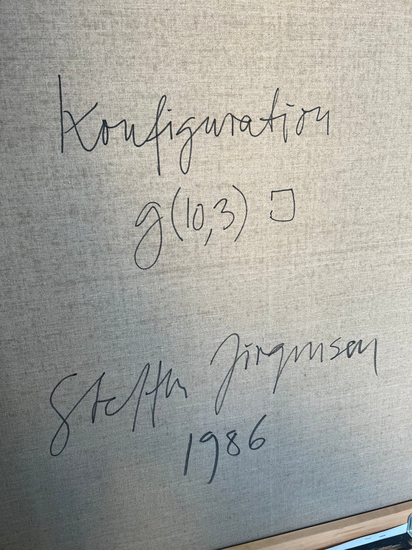 Steffen Jørgensen. “Konfiguration”, 1986
