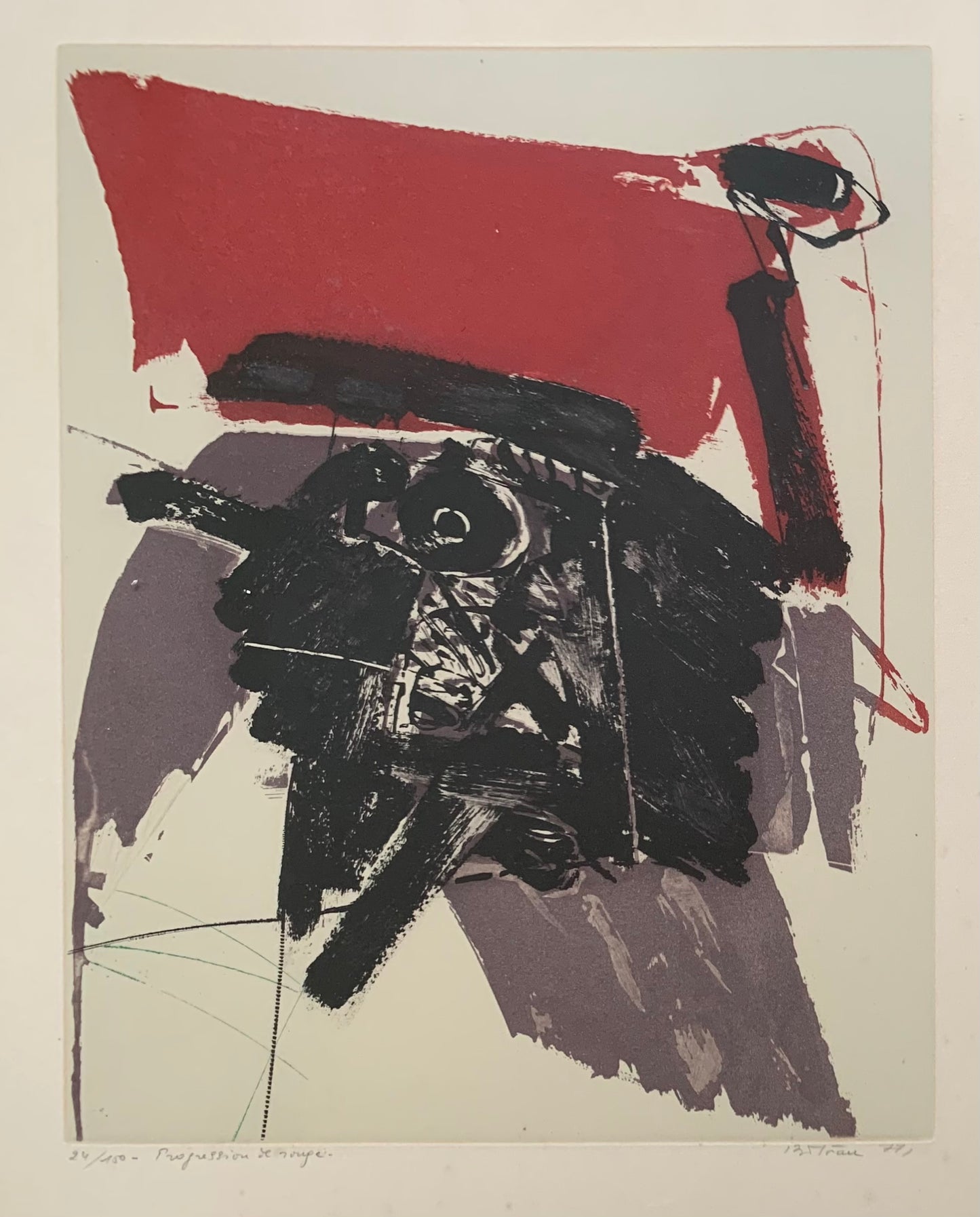 Albert Bitran. “Progression de rouge”, 1977
