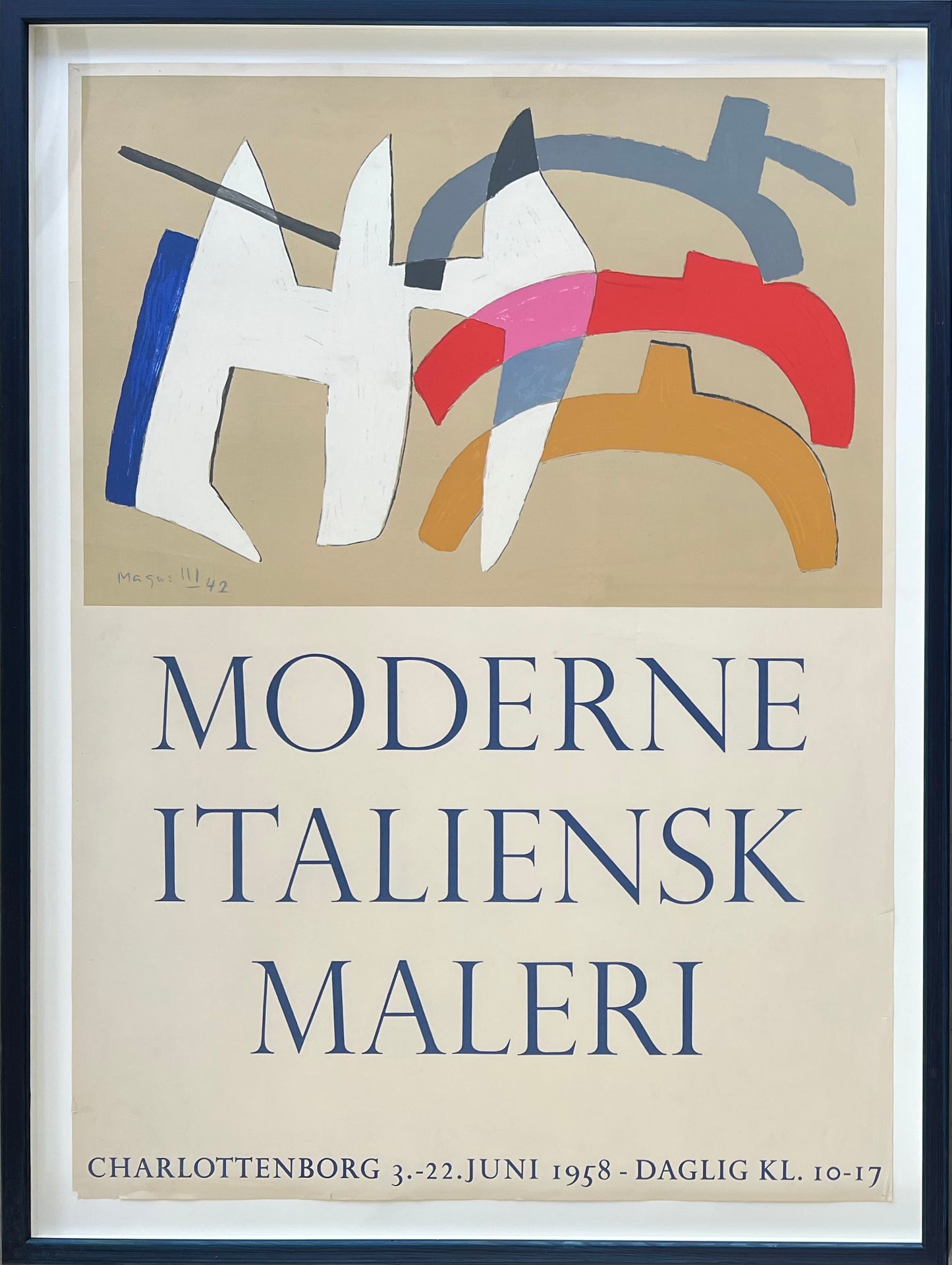 “Moderne Italiensk Maleri”, exhibition poster, 1958