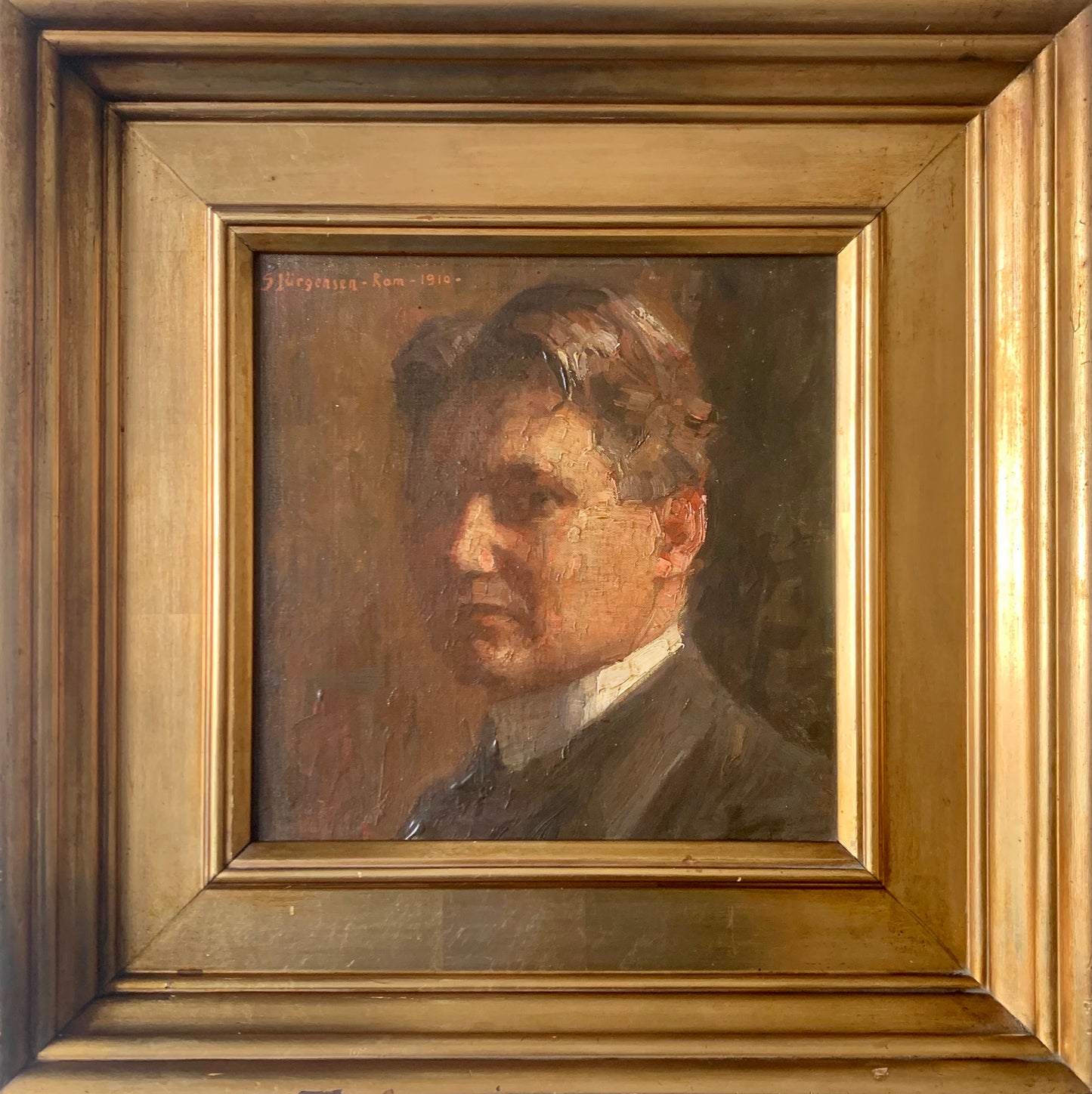 Sophus Jürgensen. The artists selfportrait, Rome, 1910